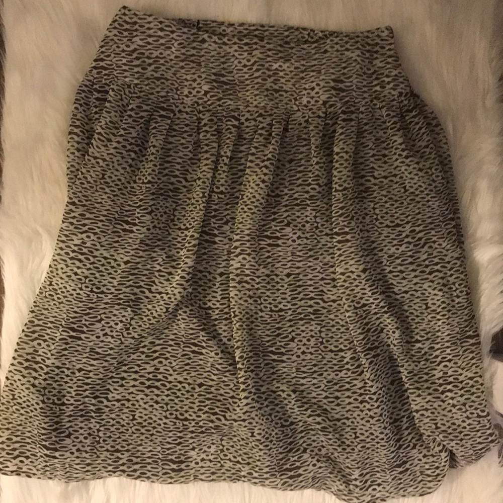 Barbara Garfield Soft Green Brown Skirt